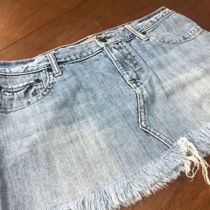 Abercrombie and Fitch Distressed Denim Skirt